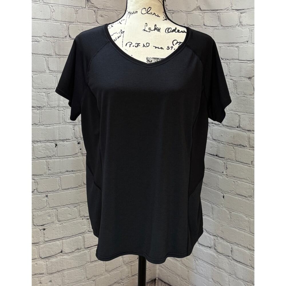 Tek Gear Women’s Black Performance DryTek Tee (Size XL)